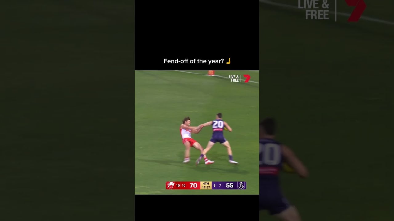 A crucial moment in Fremantle's comeback win 🤩 #afl #footy
